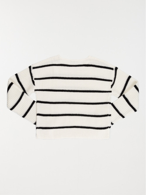 Pull rayé col rond fille...
