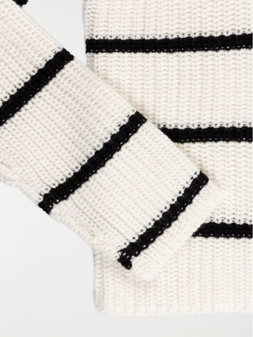 Pull rayé col rond fille...