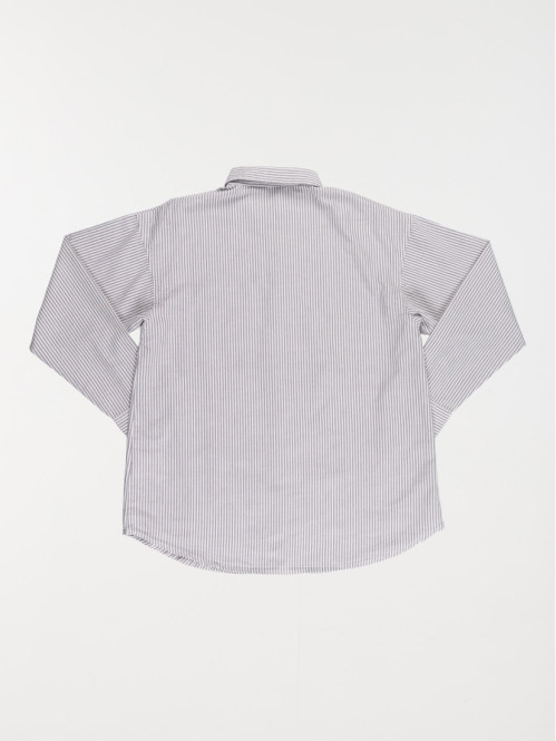 Chemise rayée grise fille (XXS-M)