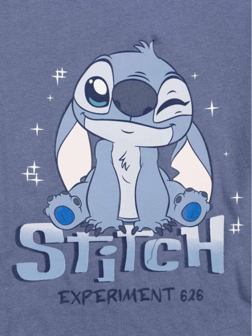 Tee-shirt bleu Stitch fille...