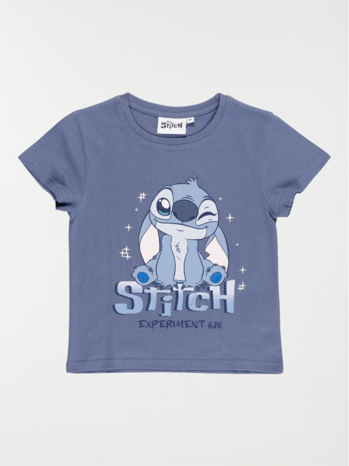 Tee-shirt bleu Stitch fille (3-12A)