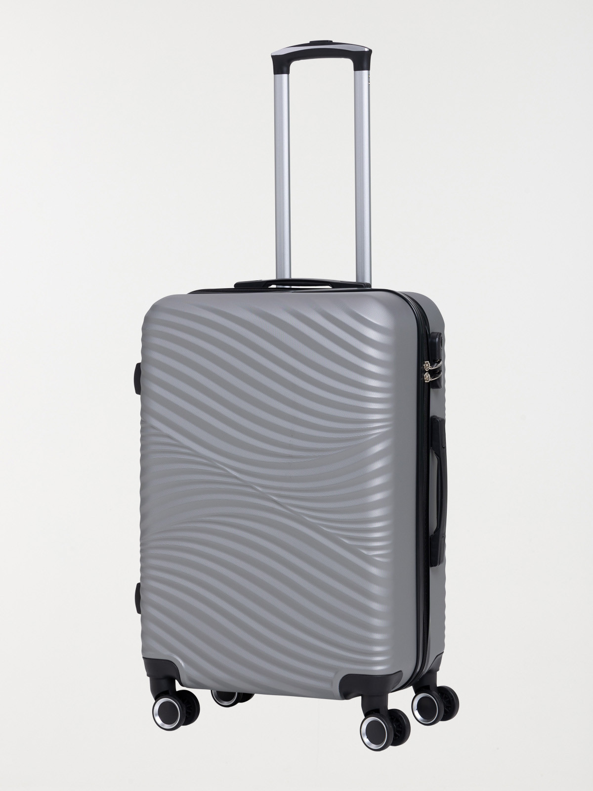 Valise rigide grise à roulettes Valise rigide grise à roulettes