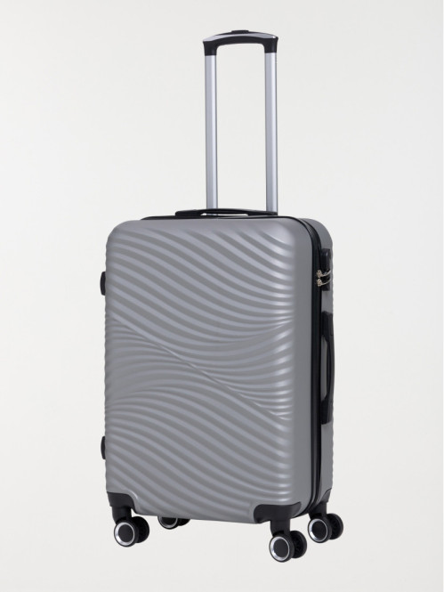 Valise rigide grise à roulettes Valise rigide grise à roulettes