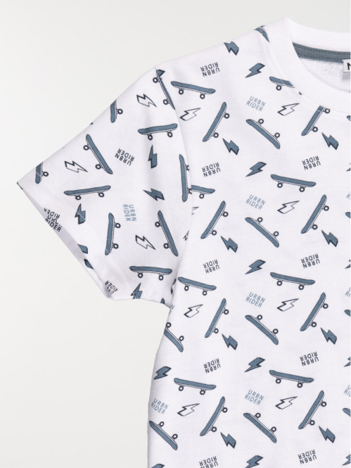 Tee-shirt motif skate garçon (3-12A) Tee-shirt motif skate garçon (3-12A)