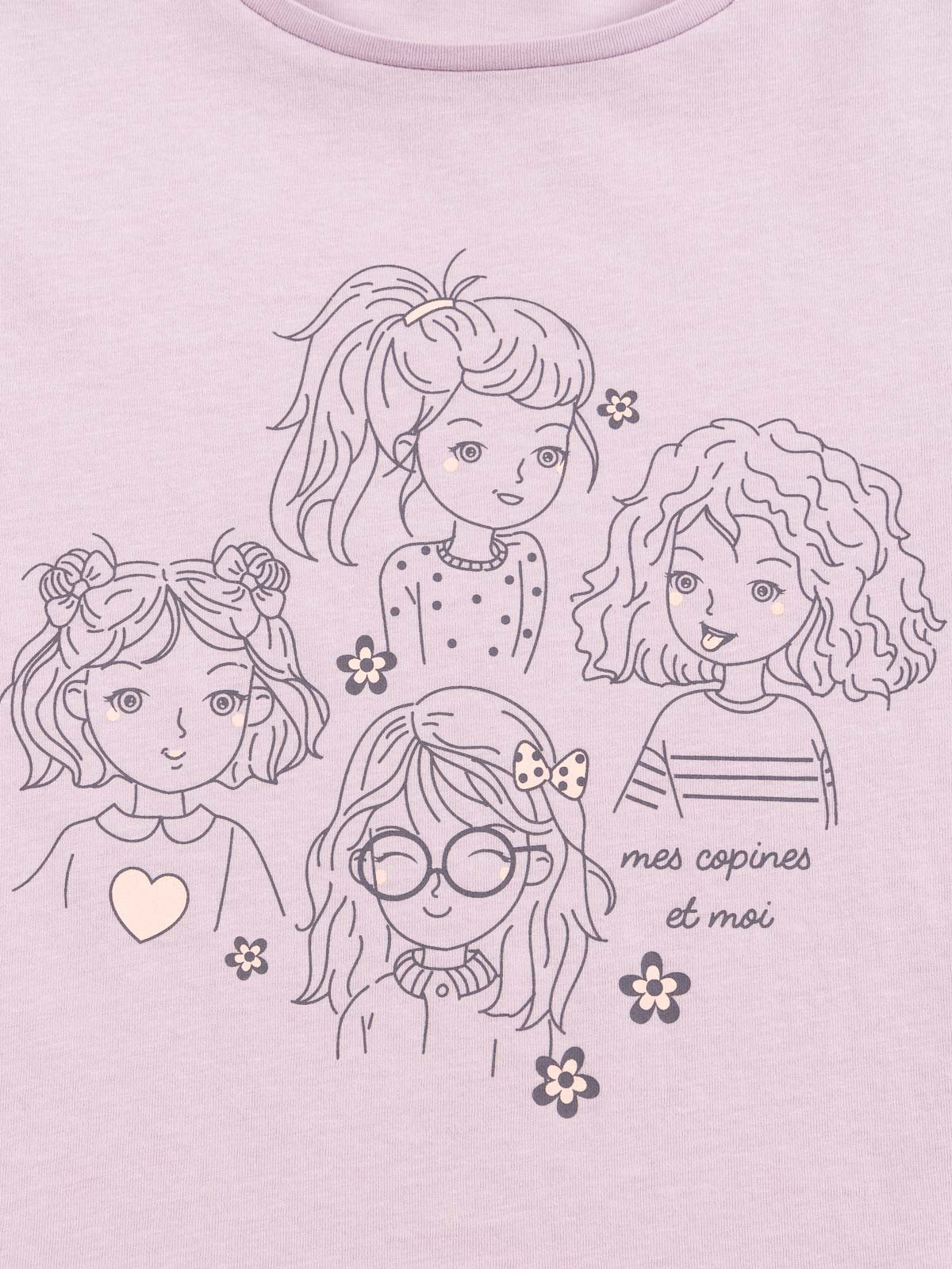 T-shirt mes copines et moi fille (3-12A)
