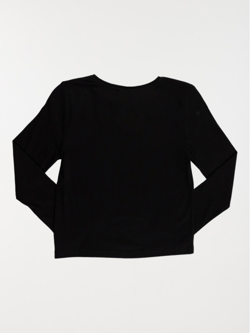 T-shirt rock noir fille...