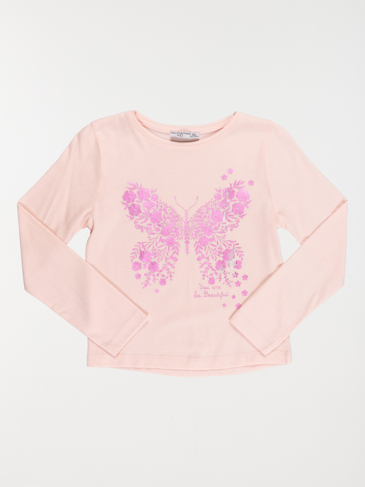 T-shirt papillon doly pink fille (3-12A)
