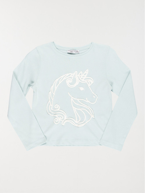 Tee-shirt licorne col rond...