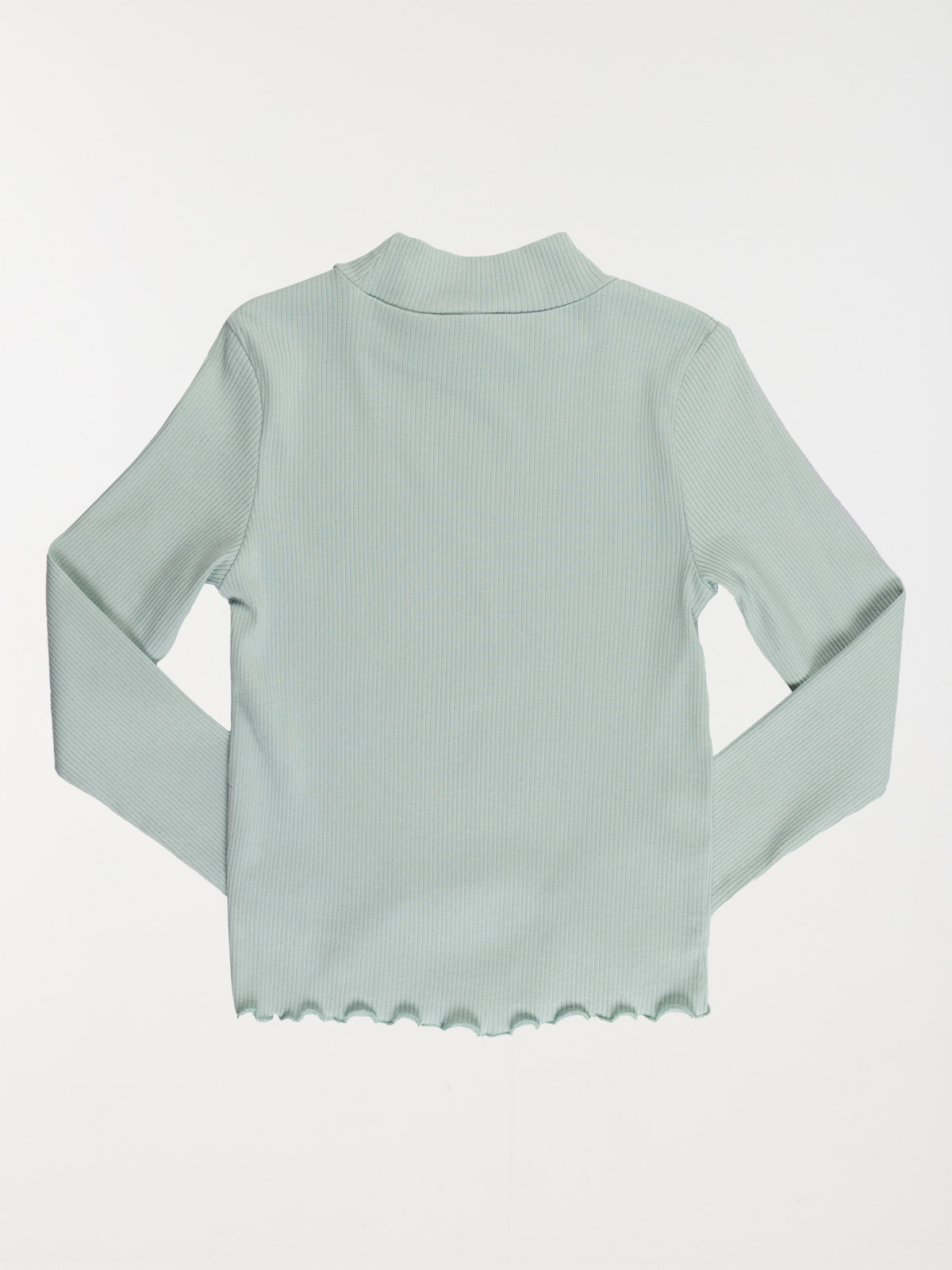 T-shirt col montant côtelé fille (3-12A)