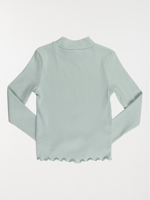 T-shirt col montant côtelé...