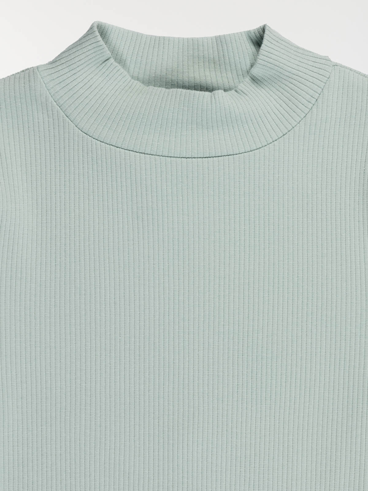 T-shirt col montant côtelé fille (3-12A)