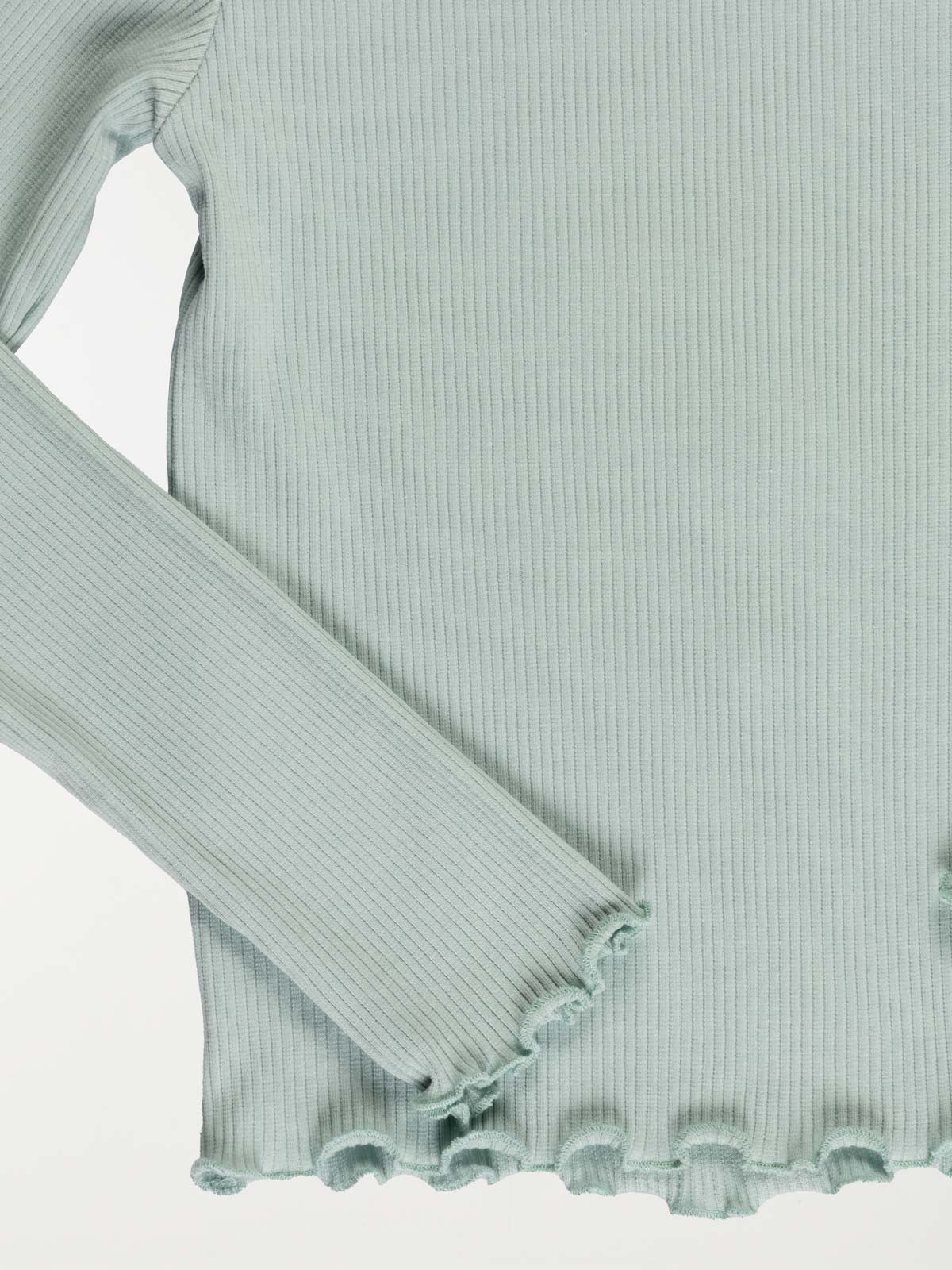 T-shirt col montant côtelé fille (3-12A)