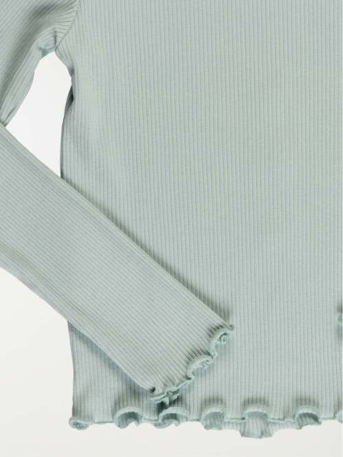 T-shirt col montant côtelé...