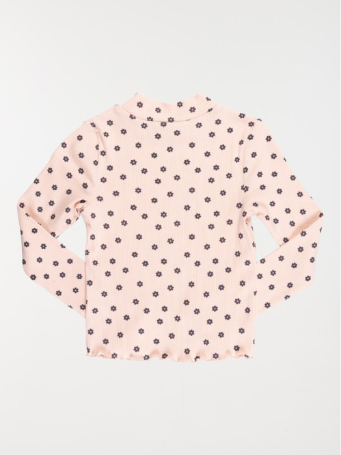 T-shirt col montant fleuri...