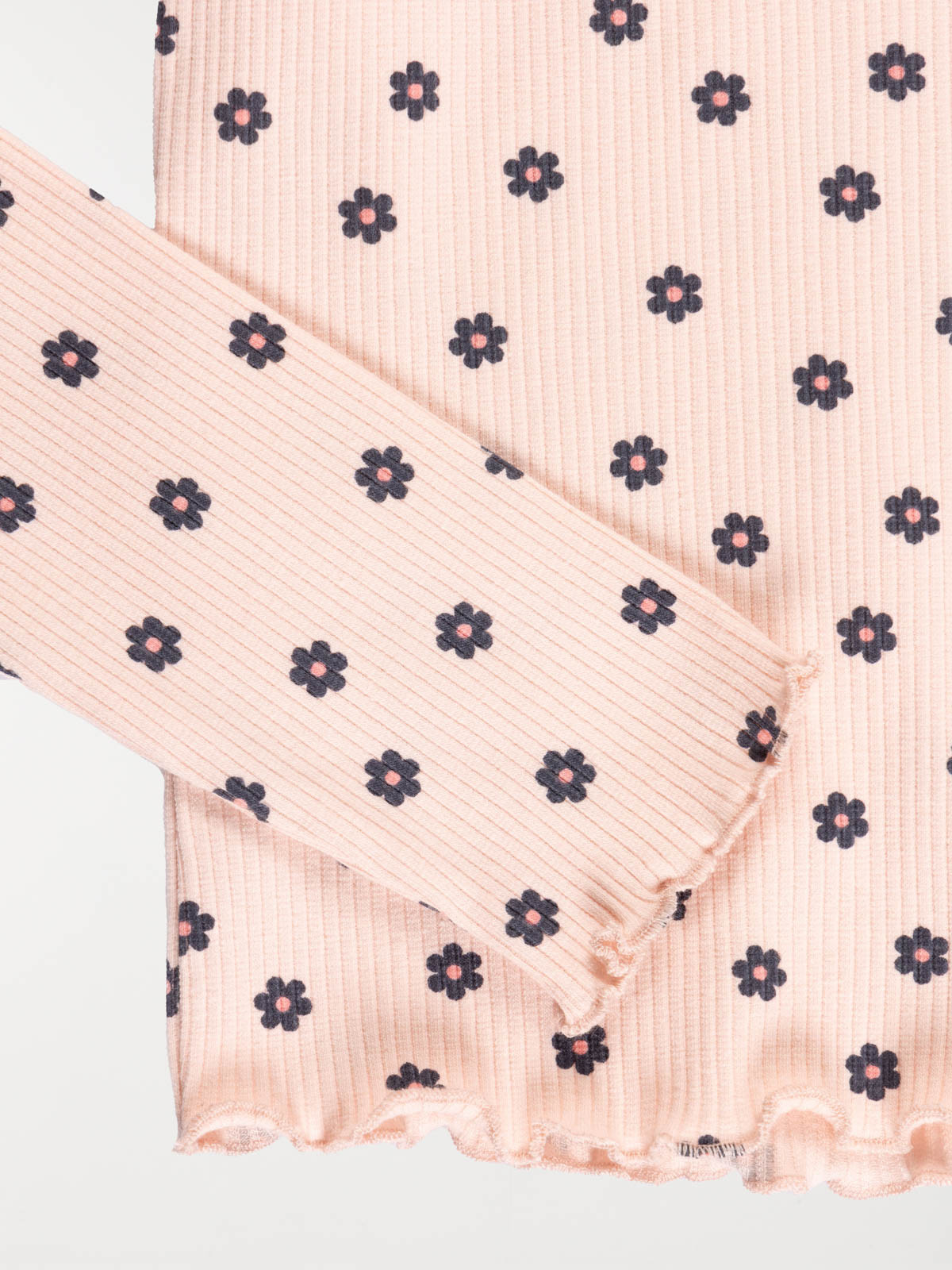 T-shirt col montant fleuri fille (3-12A)