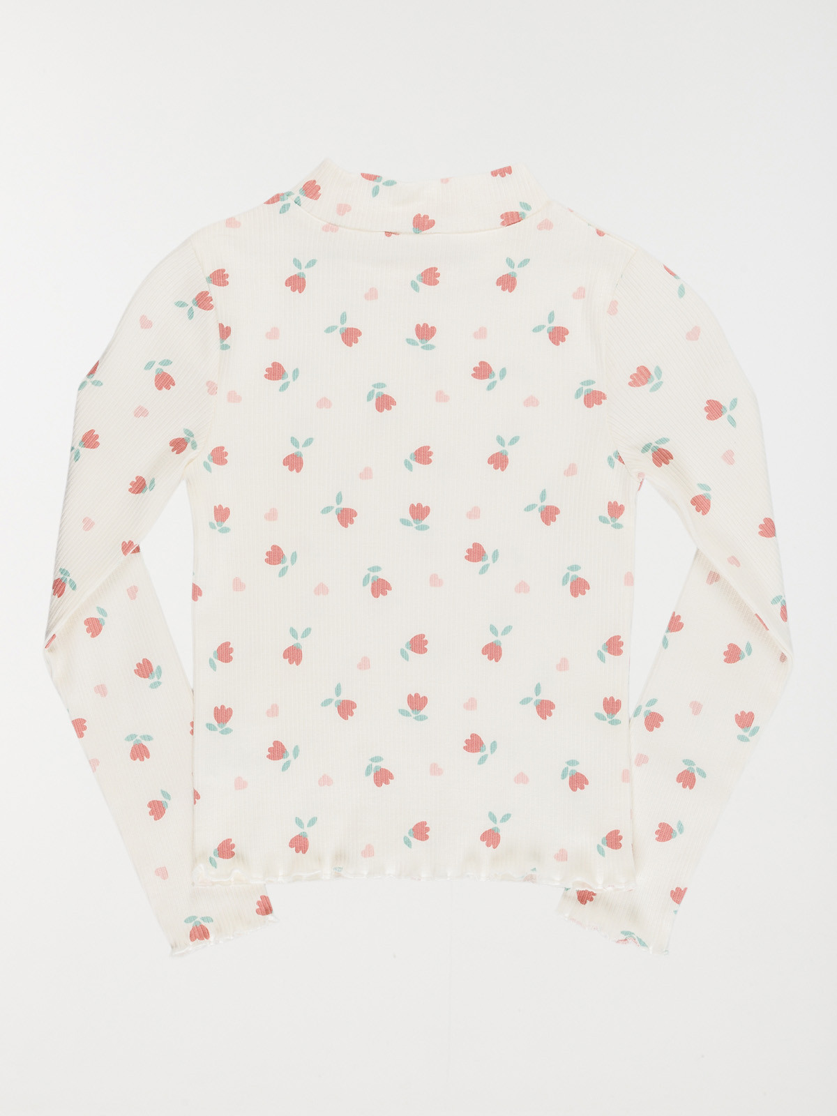 T-shirt fleuri col montant fille (3-12A)