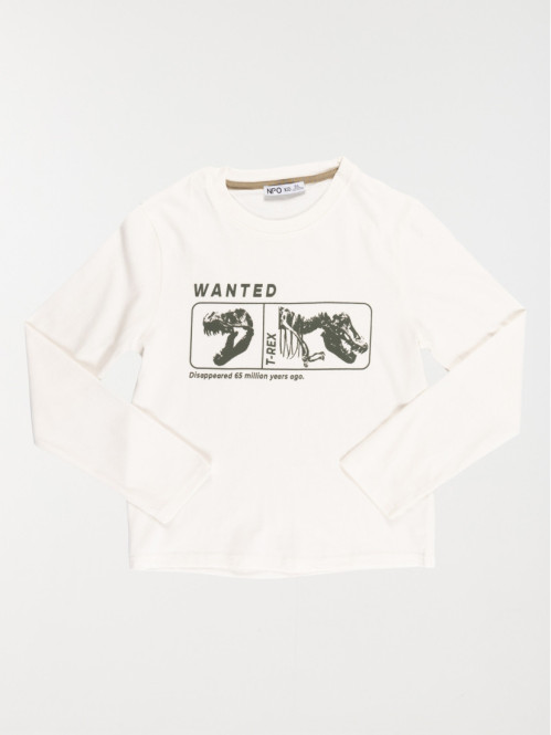 T-shirt dinosaure écru garçon (3-12A)