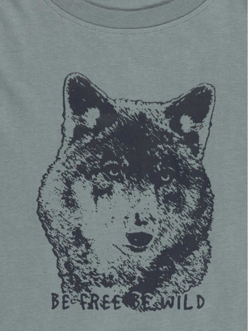 Tee-shirt motif loup garçon (3-12A)