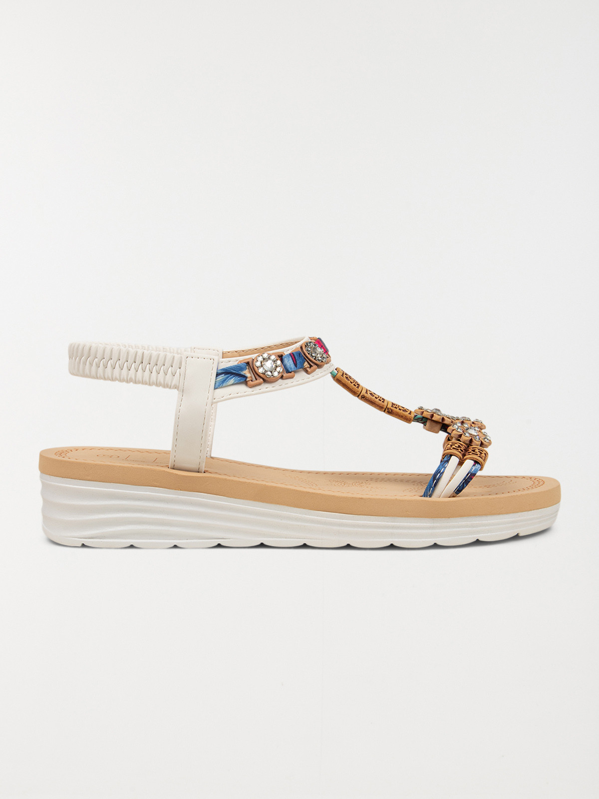 Sandales bijoux blanches femme (36-41)