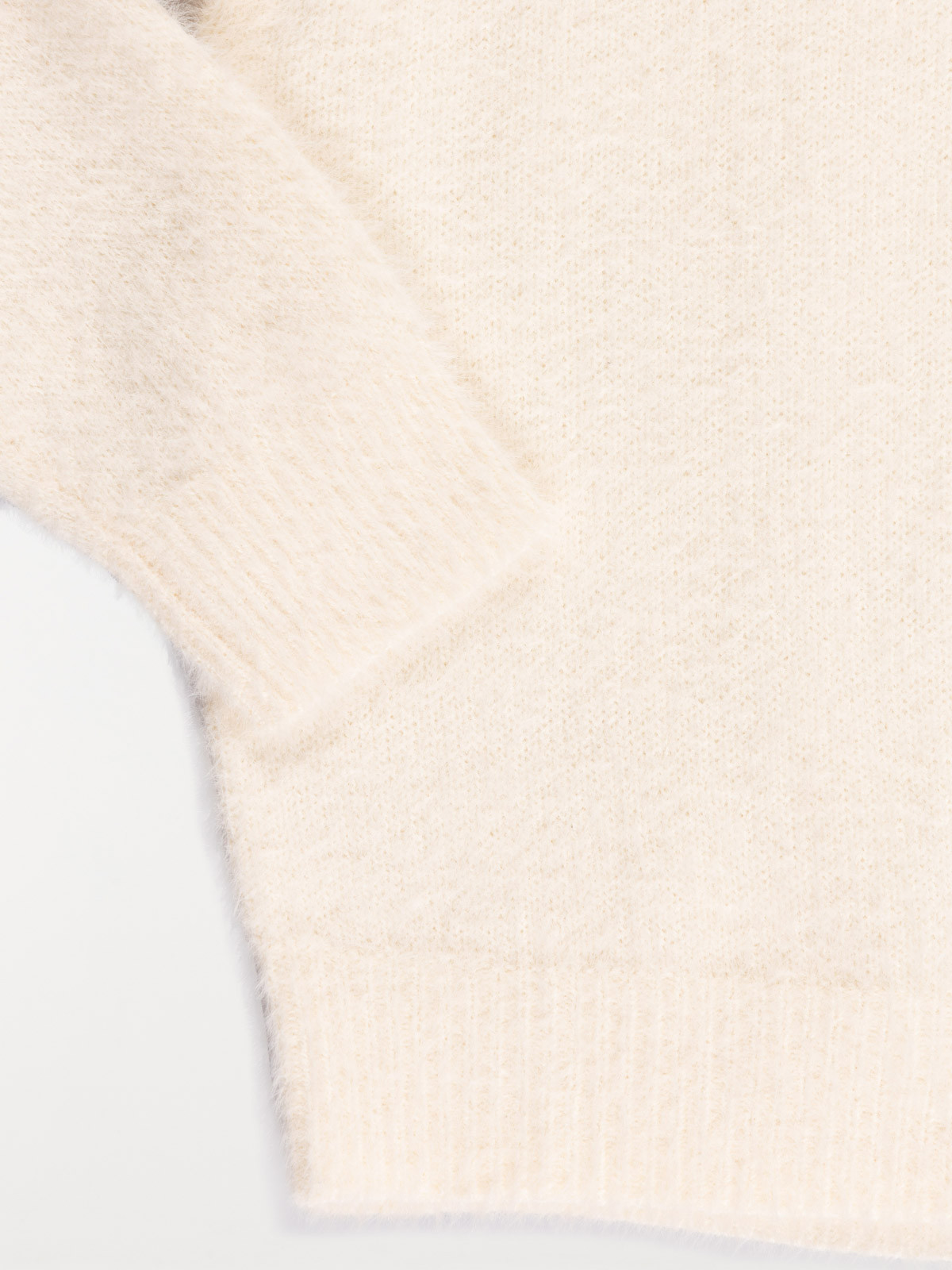 Pull fille écru col rond (3-12A)