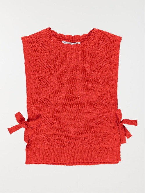 Pull sans manches red US fille (3-12A)
