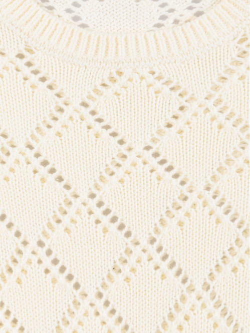 Pull ajouré coquille fille...