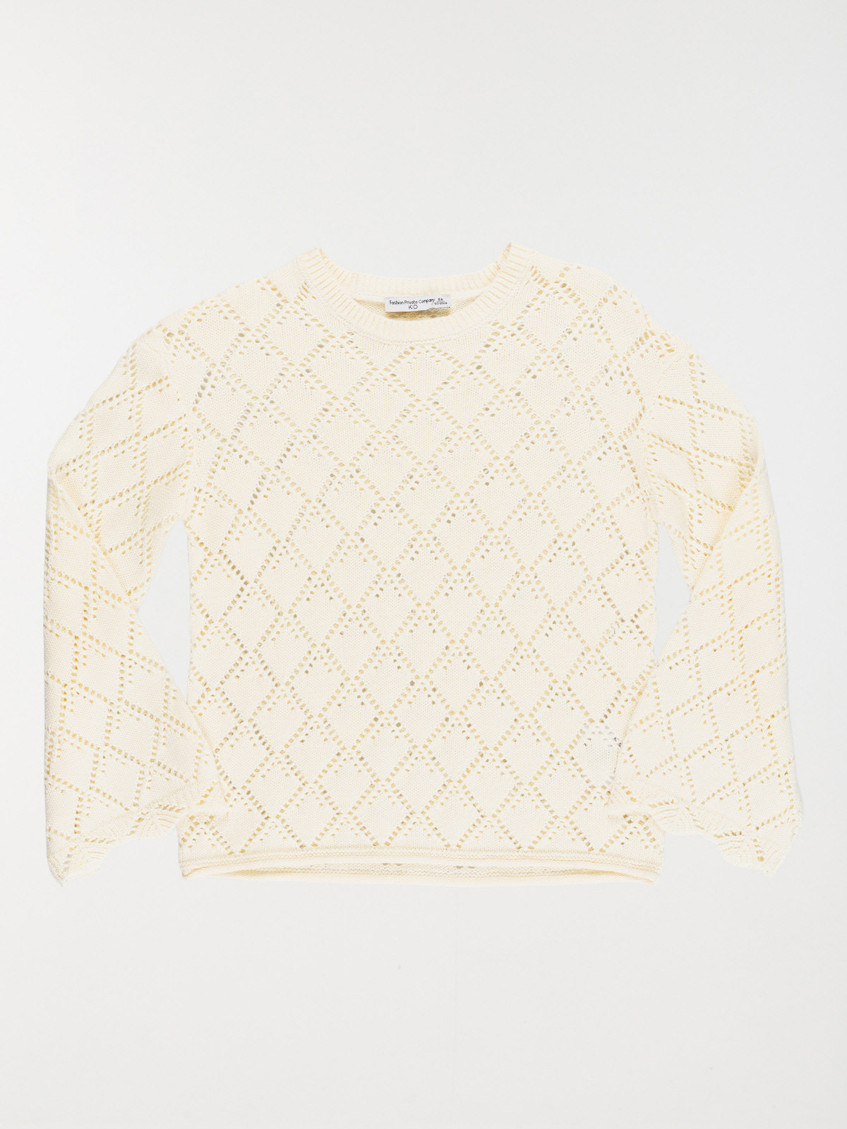 Pull ajouré coquille fille (5-12A)