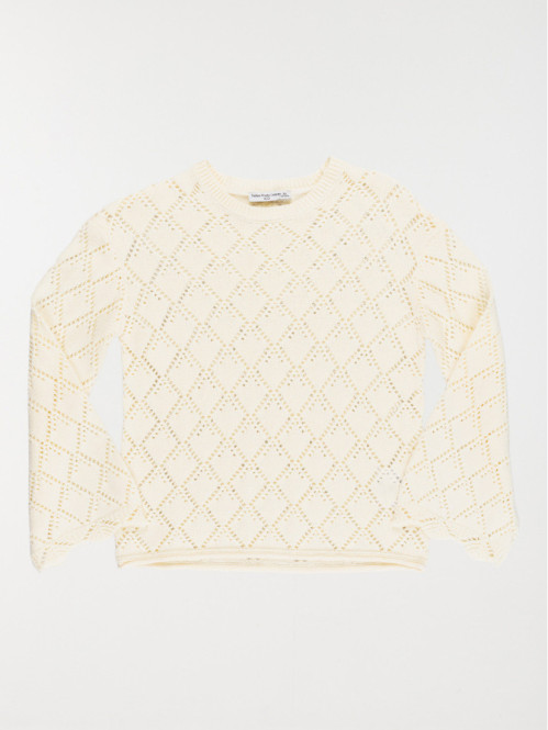 Pull ajouré coquille fille...