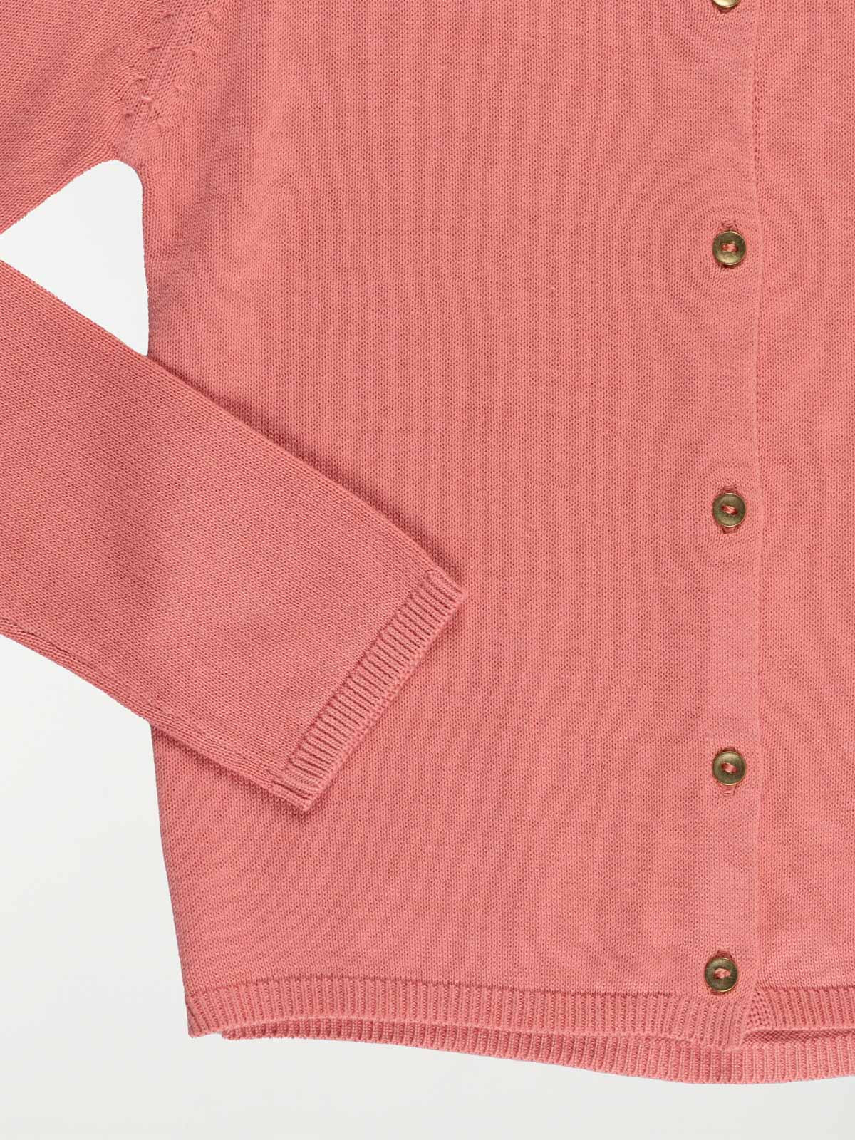 Gilet boutonné rose foncé fille (3-12A) Gilet boutonné rose foncé fille (3-12A)