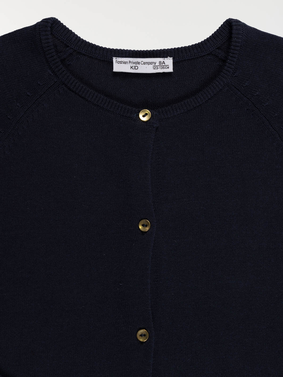 Gilet boutonné marine kid fille (3-12A)