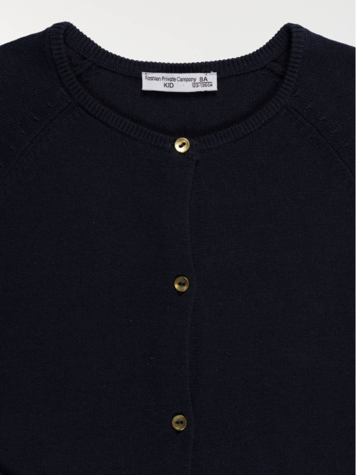 Gilet boutonné marine kid...