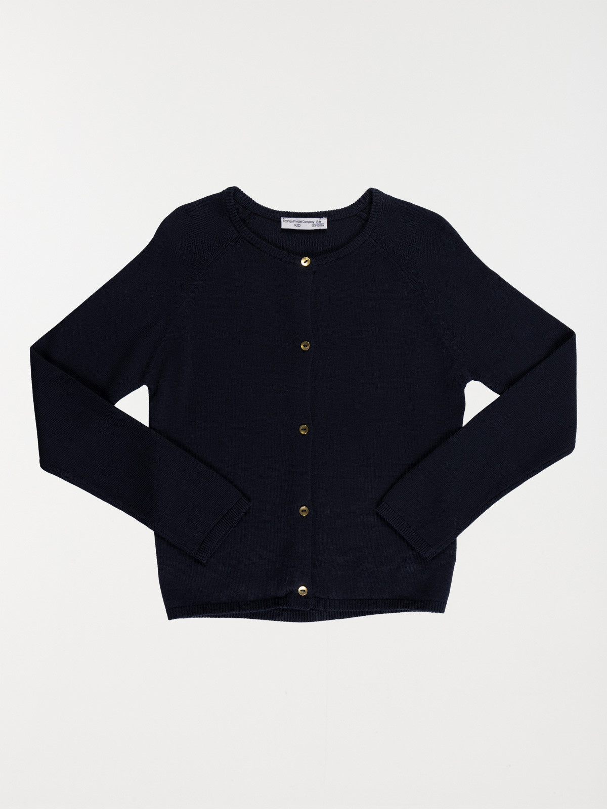 Gilet boutonné marine kid fille (3-12A)