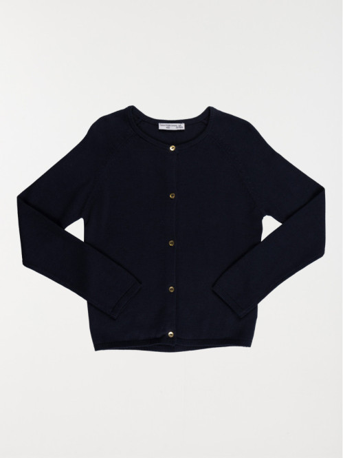 Gilet boutonné marine fille...