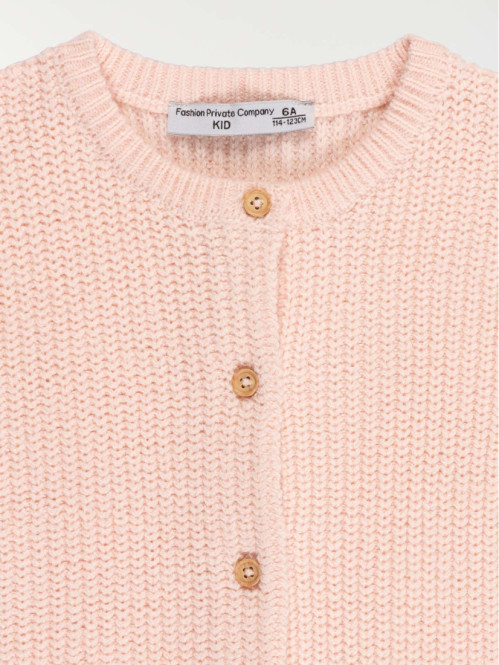 Gilet boutonné doly pink...