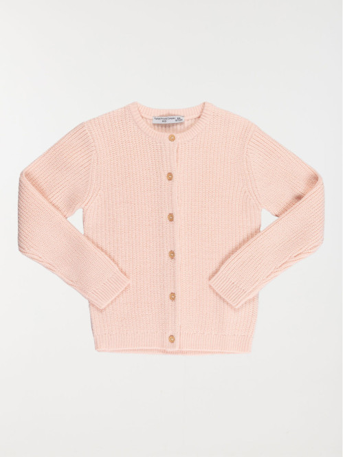 Gilet boutonné doly pink fille (3-12A)