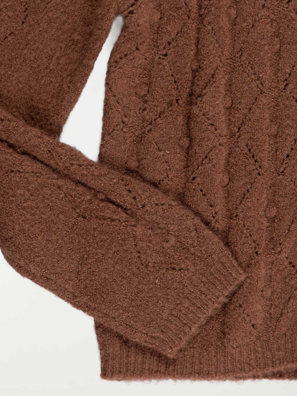 Gilet boutonné cacao chaud fille (3-12A)