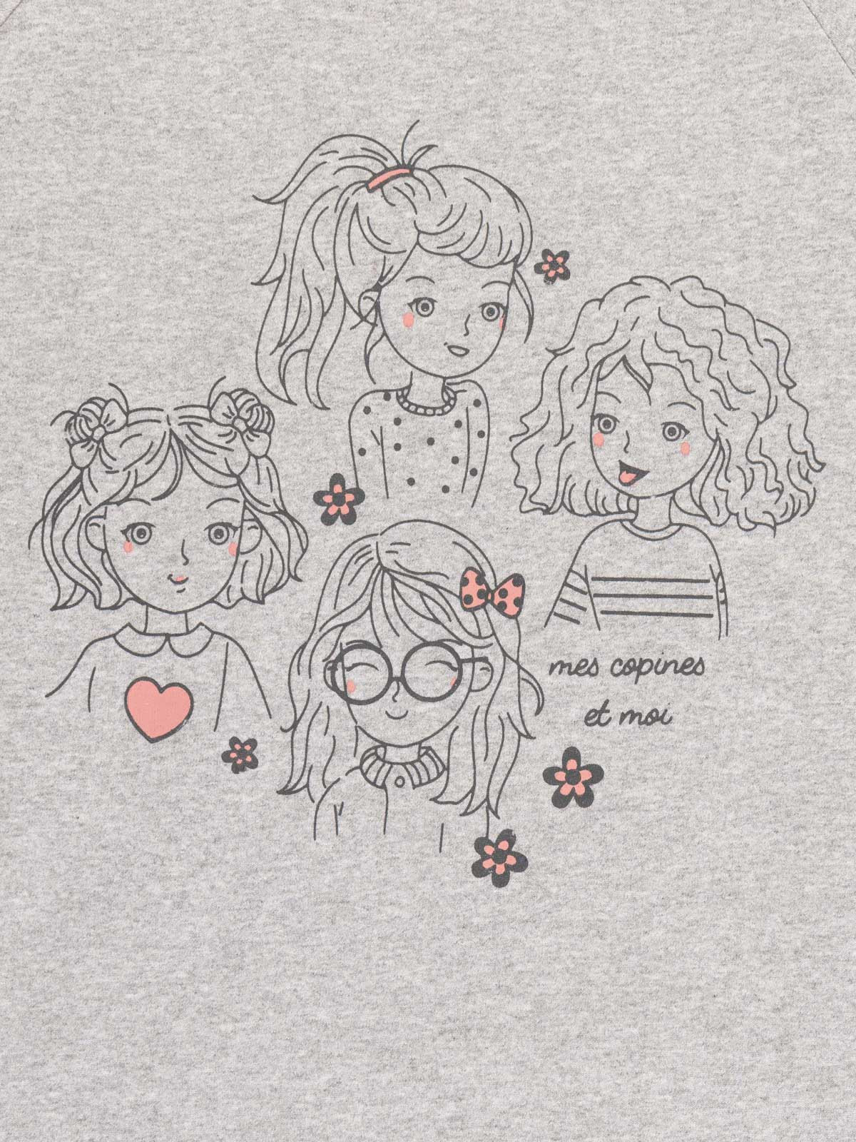 Robe sweat gris chiné fille (3-12A)