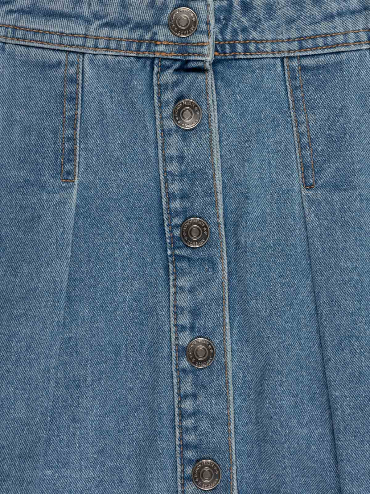 Jupe plissée en jean fille (3-12A)