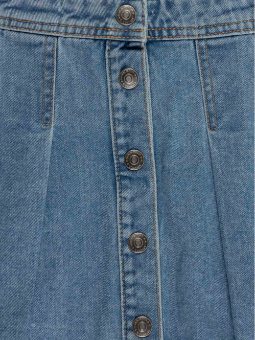 Jupe plissée en jean fille (3-12A)