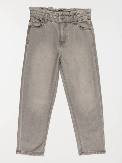 Jean gris poches coeurs fille (3-12A)