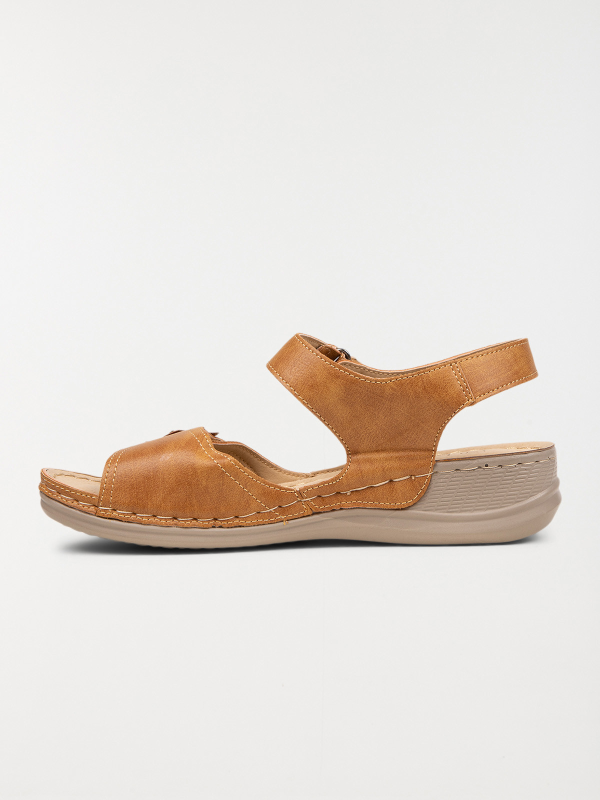 Sandales camel fleur femme (36-41)