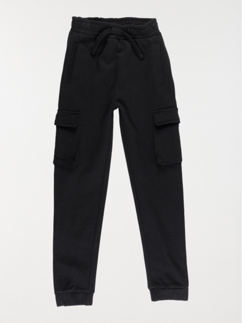Pantalon garcon noir cargo 3 12A