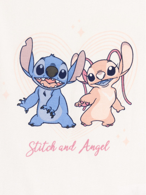 Tee-shirt Stitch fille écru (3-36M) Tee-shirt Stitch fille écru (3-36M)