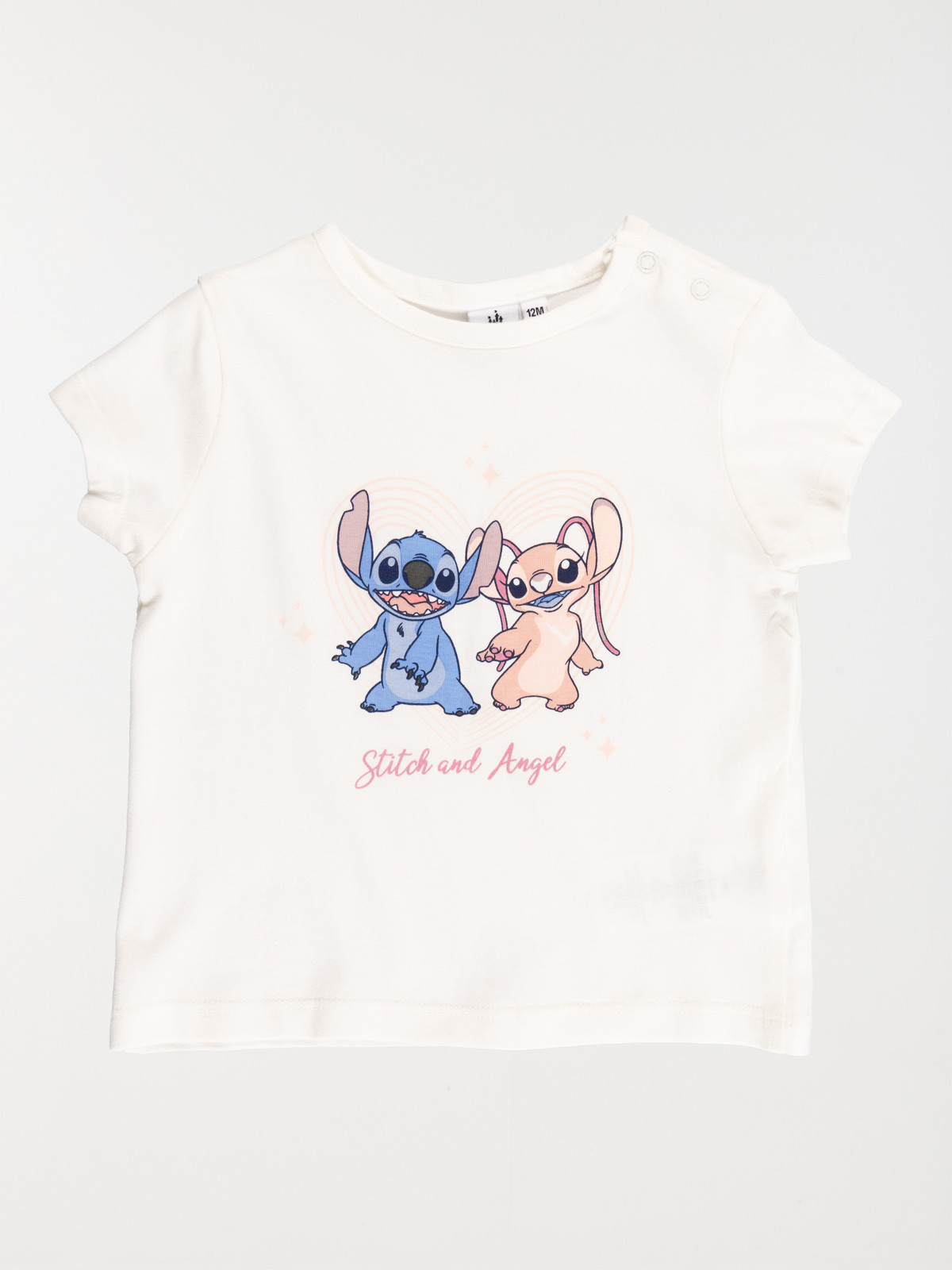 Tee-shirt Stitch fille écru (3-36M)