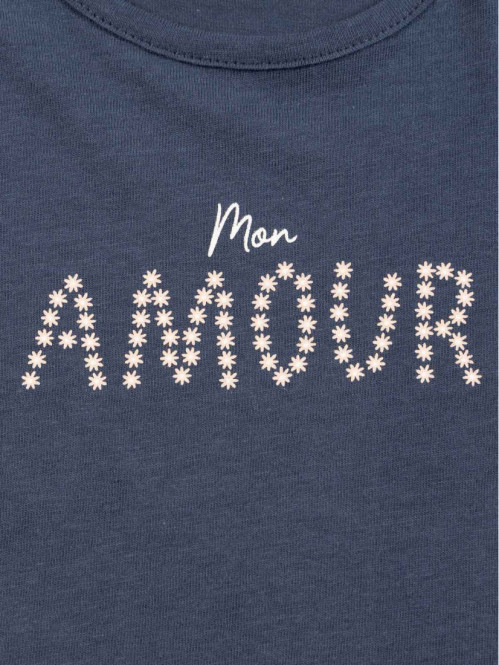 Tee-shirt mon amour fille (3-36M) Tee-shirt mon amour fille (3-36M)