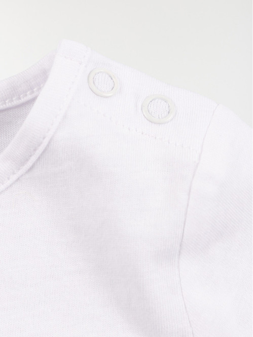 Tee-shirt blanc message fille (3-36M) Tee-shirt blanc message fille (3-36M)