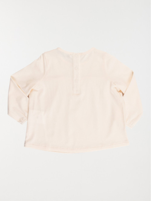 Tee-shirt volant fleuri fille (3-36M) Tee-shirt volant fleuri fille (3-36M)