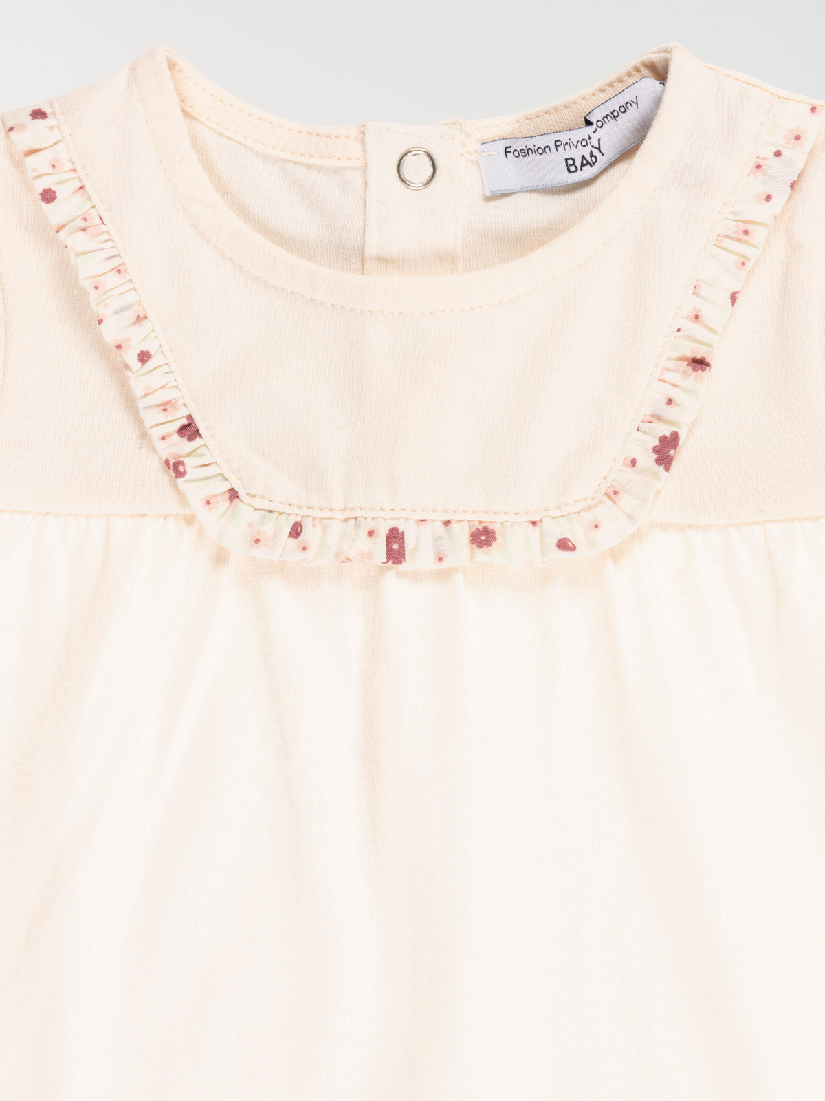 Tee-shirt volant fleuri fille (3-36M) Tee-shirt volant fleuri fille (3-36M)