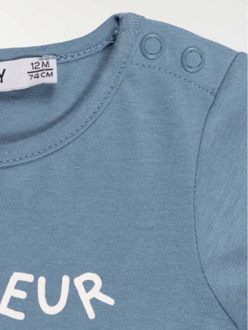 Tee-shirt bleu cascade...