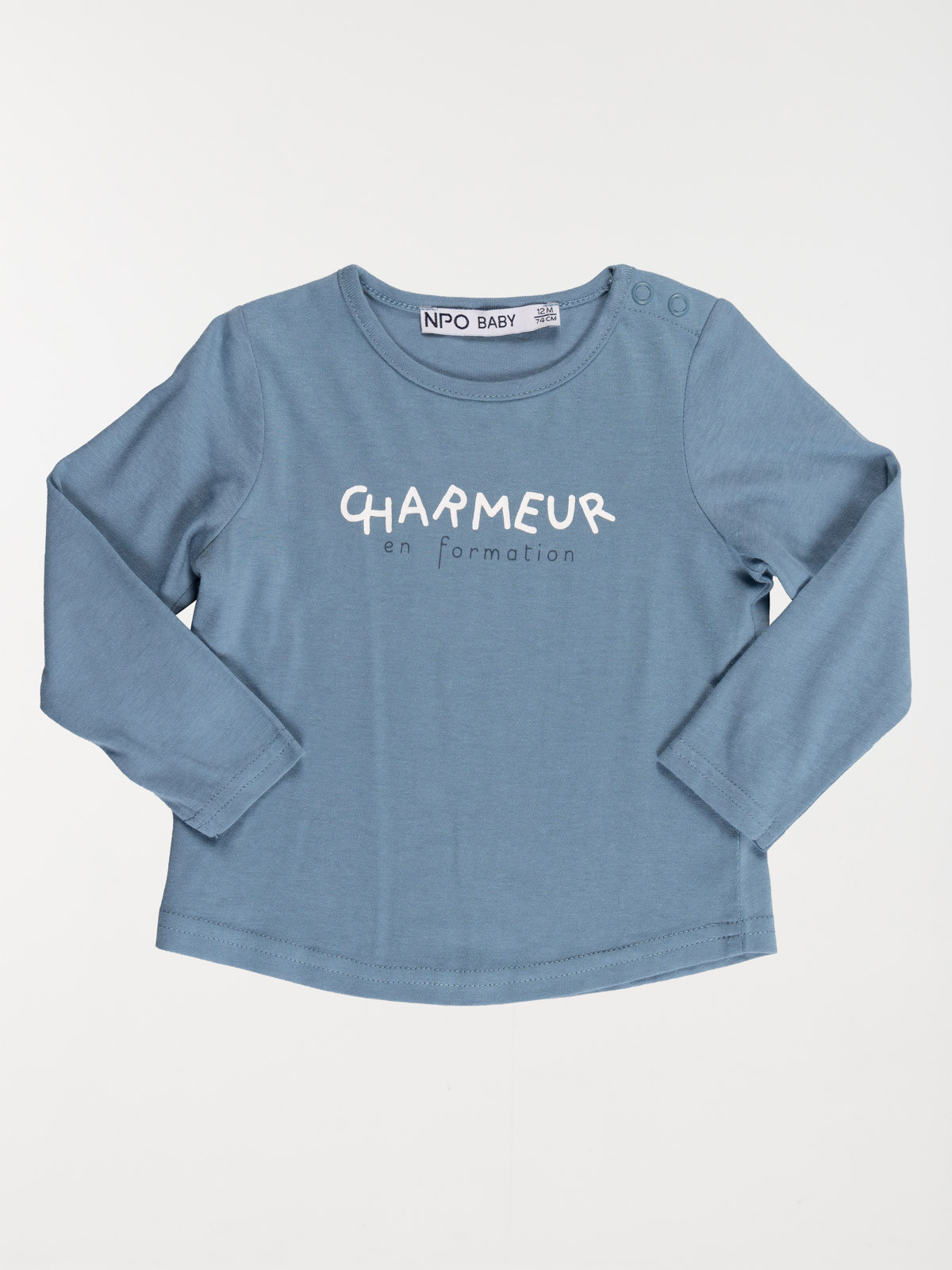 Tee-shirt bleu cascade garçon (3-36M)